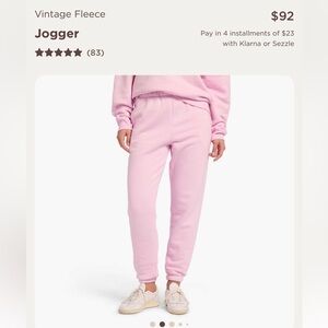 Nuuds vintage fleece Jogger Pants bon bon M